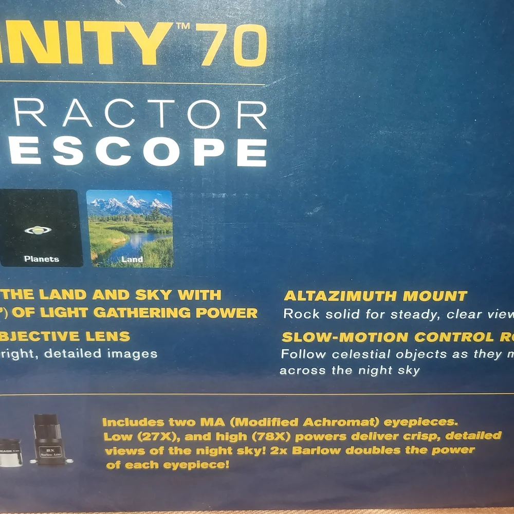 Meade Infinity 70 telescopes for sale used once